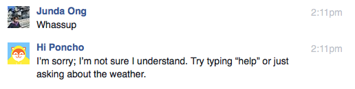 Not like Poncho understand every slang