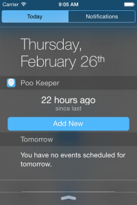 Since last poo-ed