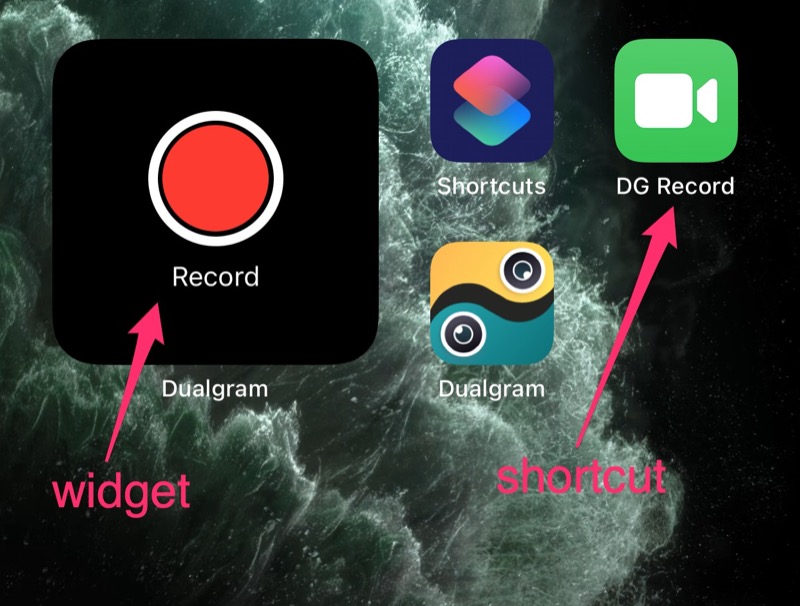 On iPhone home screen